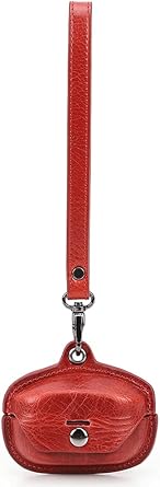 for So-ny WF-1000xm4 Case Genuine Leather Cover Case with Wrist Strap for So-ny wf-1000xm4 Protection Against Scratches, Bumps, Anti-Shock