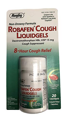 Robafen Cough Liquidgels Dextromethorphan HBr, USP 15mg, 20 Liquidgels (12 Packs)