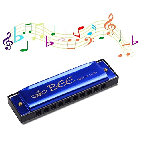 Harmonica, Harmonica Débutant, Harmonica Diatonique, Harmonica Professionnel, Harmonica Enfants, pour Débutants,Enfants,Étudiants,Adultes(10 Trous) Cover