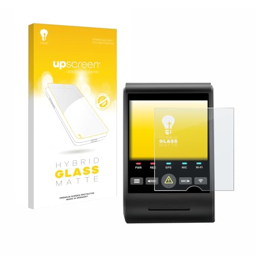 upscreen Matte Screen Protector Glass Film Compatible with VIOFO A229 PRO - Anti-Glare, Anti-Fingerprint, 9H Glass Protection