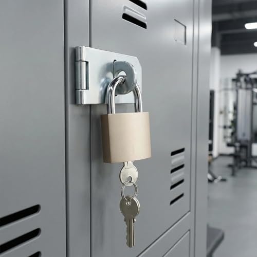 Image of 4 Pcs Small Silver Solid Brass Padlocks with Same Keys Keyed Lock | Toolbox Sheds Storage Unit Gym Fence Locker Pad Locks