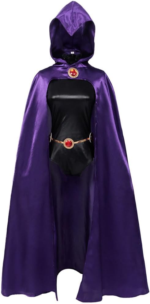 Raven Cosplay Costume Raven Purple Top Skirt Suit Full Set Dress with Socks
