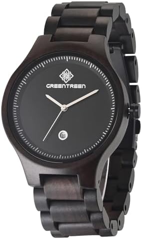 GREENTREEN Orologio da Uomo in Legno, Uomo Orologio da Polso, Movimento al  Quarzo, con Data : Amazon.it: Moda