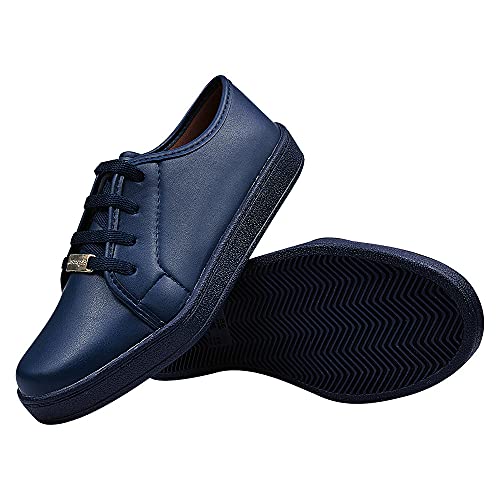Tênis Feminino Casual Sapatênis Azul Eleganteria Tamanho:34;Cor:Azul Escuro