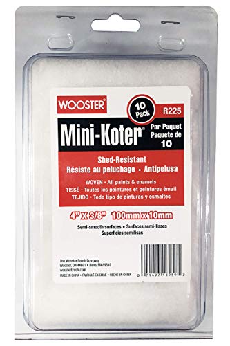 Wooster Brush Mini-Koter R225 4 Inch Mini Roller Shed-Resistant 3/8 Inch Nap