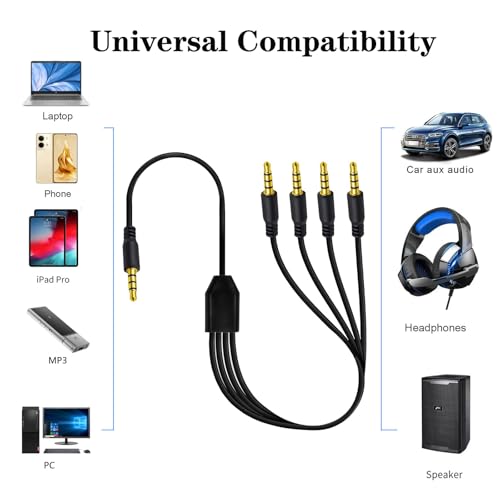 Câble répartiteur audio 3.5mm TRRS 1 mâle vers 2 mâles double casque stéréo 1m