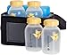 Medela Breast Milk Cooler and Transport Set, 5 ounce Bottles with Lids, Contoured Ice Pack, Cooler Carrier Bag