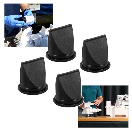Image of 4-Pack 385310076 Duckbill Valve Kit, Compatible with Dometic Sealand VacuFlush S T Series Pumps, S12D S24D S32D T12 T24 T32, 1-1 /2 Inch Black Rubber Replacement Parts