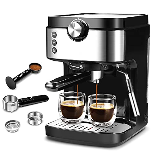 Espresso Machine 20 Bar Coffee Machine With Foaming Milk Frother Wand, High Performance 1300W For Espresso, Cappuccino, Latte, Machiato, For Home Barista, No-Leaking 900ml Removable Water Tank Coffee Maker (Home espresso 20 Bar classic)