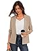 GRACE KARIN Women Khaki Sweater Blazer Knit Suit Jackets Blazers for Women Business Casual Spring Fashion Outfits XXL