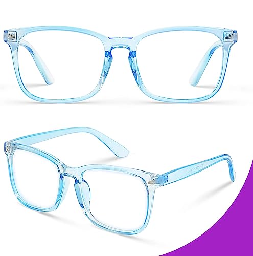 Image of IFLASH Blue Light Blocking Glasses Gaming Filter Transparent Square Eyeglasses for Eye Protection Men Women, Computer /Tablet /Laptop /Mobile /TV, Anti-blue & Anti eyestrain