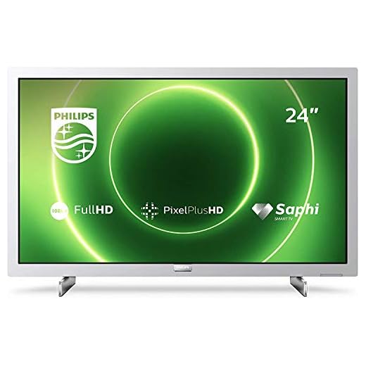 Philips 24PFS6855/12 Televisor 24 Pulgadas LED,Full HD, HDR 10, Pixel Plus HD, Smart TV, DTS-HD, HDMI,Modelo 2020/2021, Plateado Claro, 60 cm