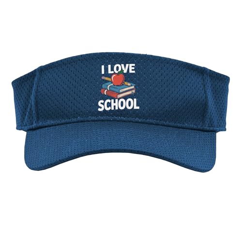 I Love School Apple Books Pencil Fun Sport Sun Visor,