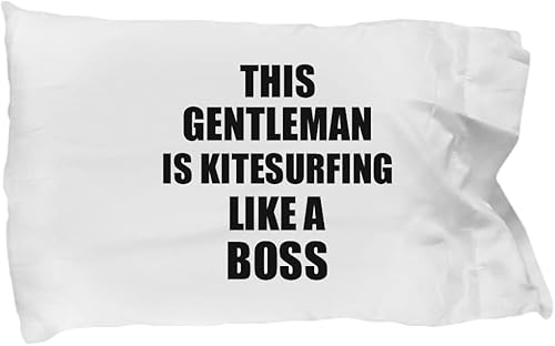 This Gentleman is Kitesurfing Like A Boss Pillowcase Funny Gift Idea Family Present Pillow Cover Case 20x30