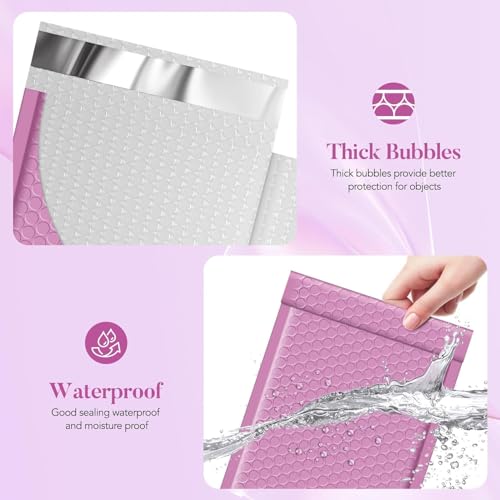 Image of Fuxury Bubble Mailers 6x10 inch Pinkish Purple Padded Envelopes 600 Pack Bulk