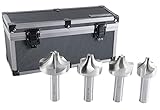 Accusize Industrial Tools H.S.S. Corner Rounding End Mill Set 4 Pc Size from 1/2'' to 3/4'', 3/4'' Shank, 1011-0004