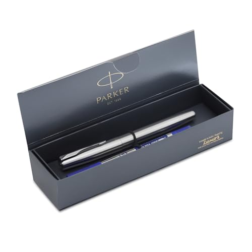 Parker Frontier Stainless Steel Roller Ball Pen (Blue) 1 Count(Pack of 1) (9000020636)
