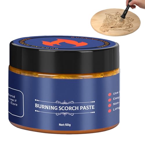 Gel para quemar leña - Gel para quemar leña para telas para exteriores de 120 ml, pasta de pirograbado DIY | para manualidades de madera de fácil aplicación, pasta artística para madera par