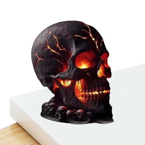 Générique Halloween Skull Lamp, Rock Skeleton Light, Spooky Gothic Decor