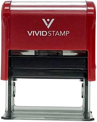 Muestra no para la venta Sellos de goma autoentintados (tinta roja) - mediano