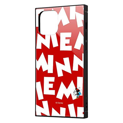 イングレム iPhone 12 iPhone 12 Pro ディズニー キャラクター 耐衝撃 ハイブリッド ケース カバー KAKU ストラップ ホール 付き スクエア 軽量 ミニーマウス/I AM IQ-DP27K3TB/MN006
