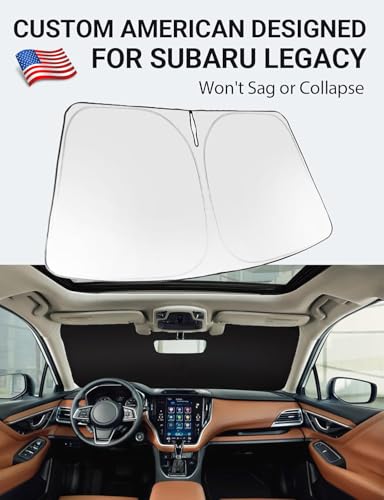 Image of Proadsy 2026 Upgrade Windshield Sun Shade Custom Fit 2020-2025 Legacy Foldable Front Sunshade Protector Sun Visor Blocks UV Rays Keep Car Cooler