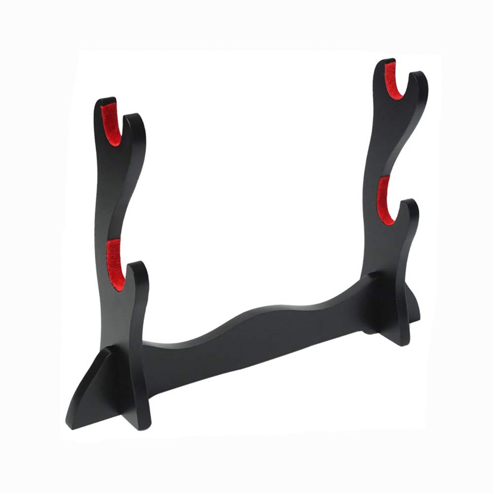 Goonsds Black Samurai Sword Katana Holder Stand Bracket Rack Display 2Tier