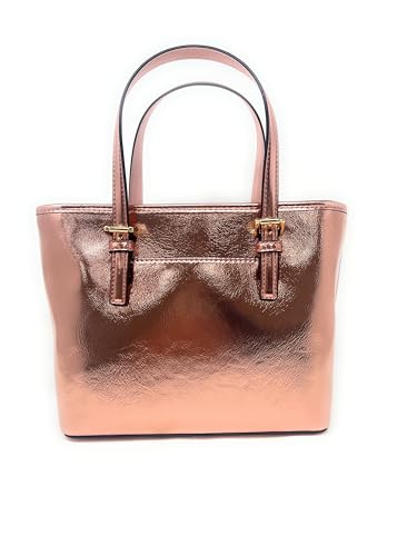 Michael Kors Jet Set - Bolso cruzado de piel Saffiano con cremallera superior, tama?o peque?o, color rosa