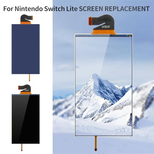 Nintendo Switch Lite スクリーン交換キット Nintendo Switch Lite LCD 交換用 Switch Lite ディスプレイ修理用 ブラック (タッチデジタイザーなし)