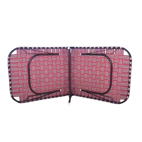 Image of CANE CRAFTS Portable Metal Single Iron Folding Bed Collapsible Bed Guest Bed Single Iron Cot Foldable Bed for Sleeping (Multi-Colour)