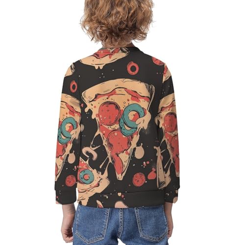 Pepperoni Pizzas PatternChildren's Casual Pullover Sweatshirt Loose Fit8-10Y2