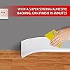 FONUNO Vinyl Wall Base Baseboard Molding Trim 4" Flexible Self Adhesive Rubber Wall Base Moulding Trim Peel And Stick Design, 4 Inch X 100 Feet, White