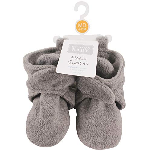 Hudson Baby Unisex Baby Cozy Fleece Booties Heather Gray, 0-6 Months #TOP1