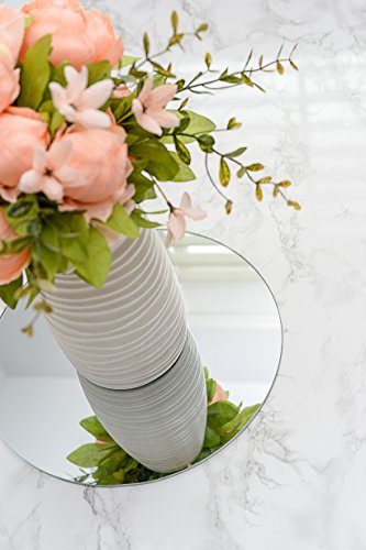 Craft & Party Round Glass Mirror Wedding Banquet Table Centerpieces, Smooth Edges (Sets Of 12) (8") #TOP5