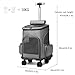 OCKULT Cat Carier with Wheels, Large Capacity Pet Carrier, Rolling Pet Carrier with Telescopic Handle and Shoulder Strap (Color : Dark Gray, Size : 32 * 26 * 49cm)