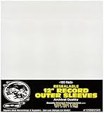 (100) 12 Vinyl Record Outer Sleeves Extra Thick Resealable - Super Clear, Archival Quality - Premium 2.5 mil Thick - #12SB025RS