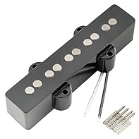 Fits 5-string J-Bass style electric bass, neck position Classic vintage style J-Bass pickup, featuring Alnico V rods, brings 60's mellow bright Jazz sound, a truly authentic vintage tone that you would expect from high-end instruments Polepiece spaci...