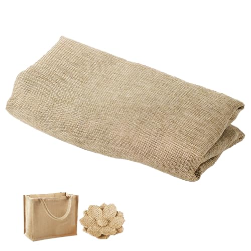 Tela de Yute, 100 x 160 cm Tela Arpillera por Metros, 280 g/m² Yute Tejido de Fibra, Tele para Coser Lino DIY Recortable Decoraciones, para Manteles Saco, Bolsitas Prfumadas