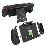 10000mAh Battery Charging Case for Nintendo Switch with Joy-Con Grips, BigBlue Portable Backup Switch Charger, Battery Pack with Kickstand & Game Card Slot, USB-C Port with PD Quick Charging