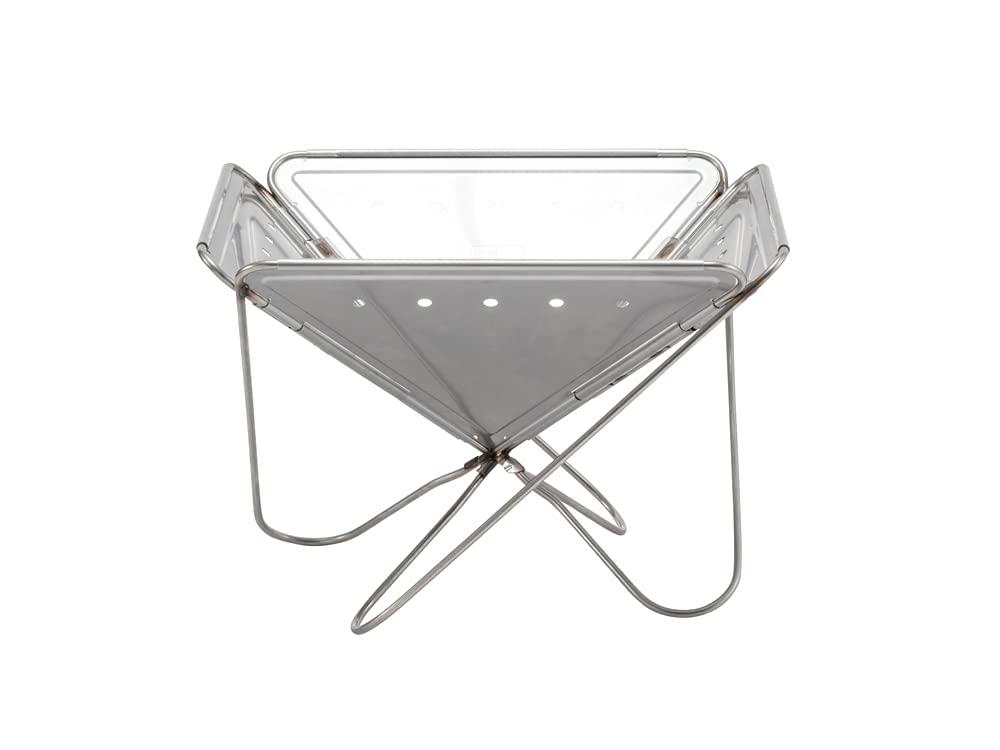 Snow Peak Pack & Carry (XL) Fireplace - Made of Durable Stainless Steel - 24.9 x 24.9 x 17.3 in