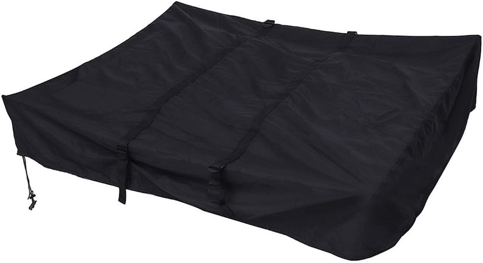 420D Oxford Roof Tent Cover, Wear-Resistant Dust & Sun Protection Case with Storage Bag, Foldable Black Car Rooftop Tent Accessory for Camping Hiking Outdoor Travel, 56x47x11 Inches(black)