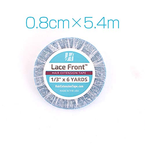 "Lace Front Support" Hair Extensions Tape Double Sided Roll Tapes Stickers Adhesive for Men Hair System Replacement Toupee Hair Extension Wig Bundles Hair Weave Closure(6 Yards & 0.8CM)