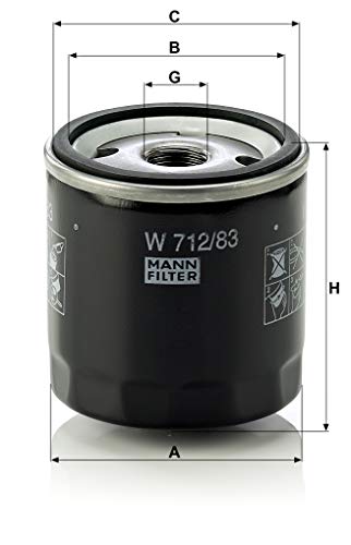 Original MANN-FILTER Filtro do Óleo W712/83 TOYOTA HiLux