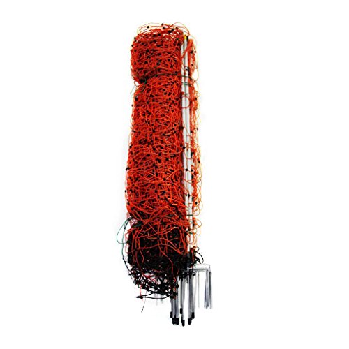 Farmily Portable Livestock Electric Net Fence for Sheep and Goat with Step-in Fence Post, 35