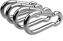 Skull Sports Industries Stainless Steel Snap Hook Heavy Duty Safety Lock Cable Attachment, Snap Hooks for Weight-Lifting, Mountain Climbing, Gym and Stainless Steel Clips (4 Hooks) (8) gallery image