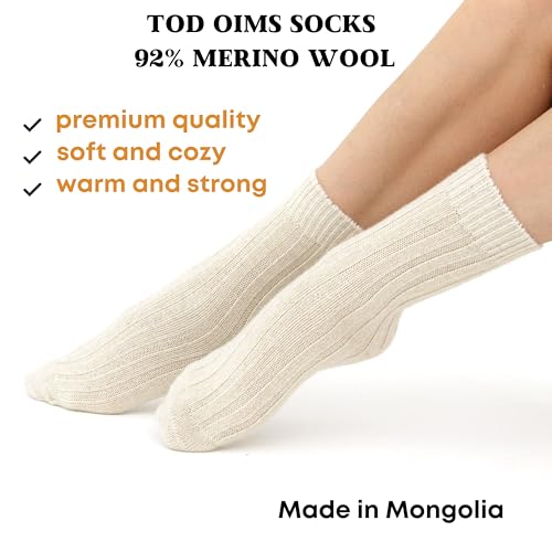 92% Merino Wool Socks Crew Cozy Heavyweight Hiking Travel Outdoor Super- Soft Socks, 100% Made in Mongolia4