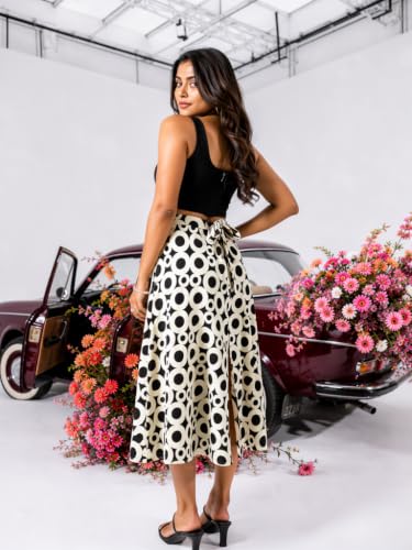 Image of Women's Boho Skirt High Low Split Summer Beach Midi Wrap Skirts