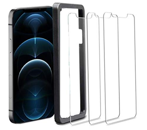 MKA 3-pack Clear Screen protector Tempered Glass Film for Apple iPhone 12 Pro max Screen protector 6.7 inch [2020] Case Friendly Tempered Glass