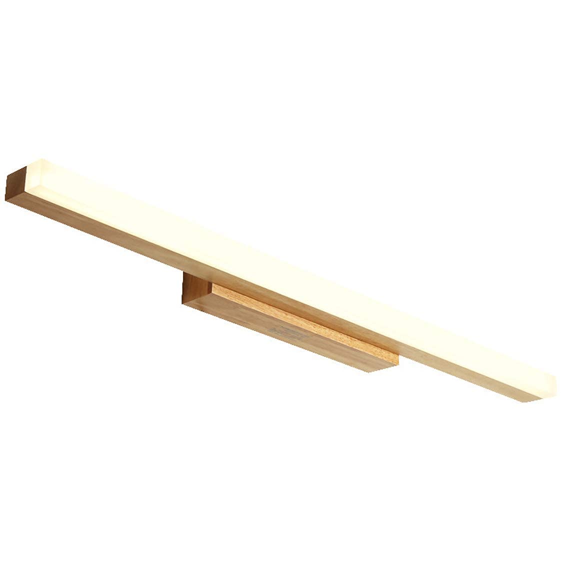 HYSJDMNC Modern Wooden LED Bathroom Mirror Light Picture Wall Sconce Lamp Bathroom Lamp for Living Room Bedroom Kitchen Dining Room Bathroom White Light 8W/60CM (White Light 6W/40CM) Interesting