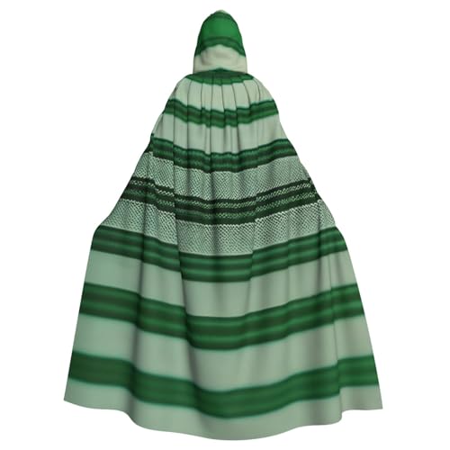 Célébrations en plein air avec la cape à capuche rayée verte
